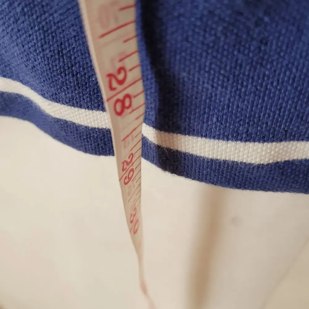 Vintage Polo Ralph Lauren Blue and White Striped Short Sleeved Polo Shirt Preppy